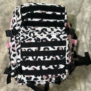 WolfPak Leopard Print Backpack - Black and Pink